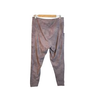 Maurices Tie Dye Crop Legging Womens  XL Dark Mauve w/ Pockets